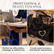 FafaConcepts The HookUp gold 14K bag hanger on a desk and attached to a travel bag
