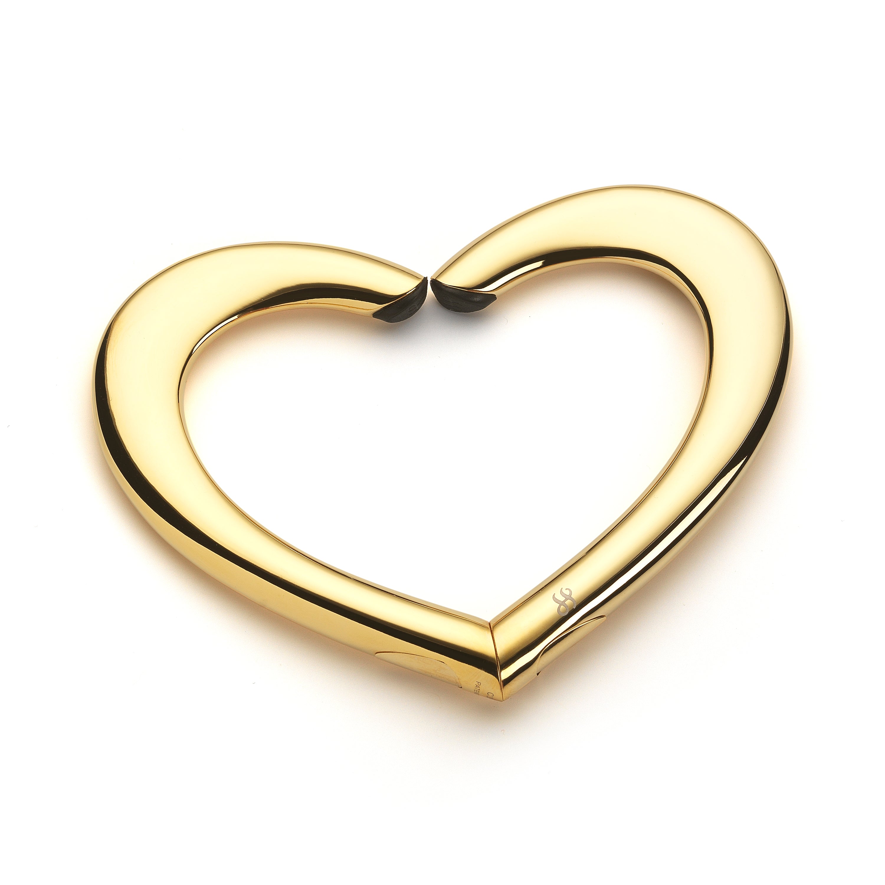 Heart - set of 3 purse hangers gold 22k, platinum  & black