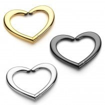 Heart - set of 3 purse hangers gold 22k, platinum  & black